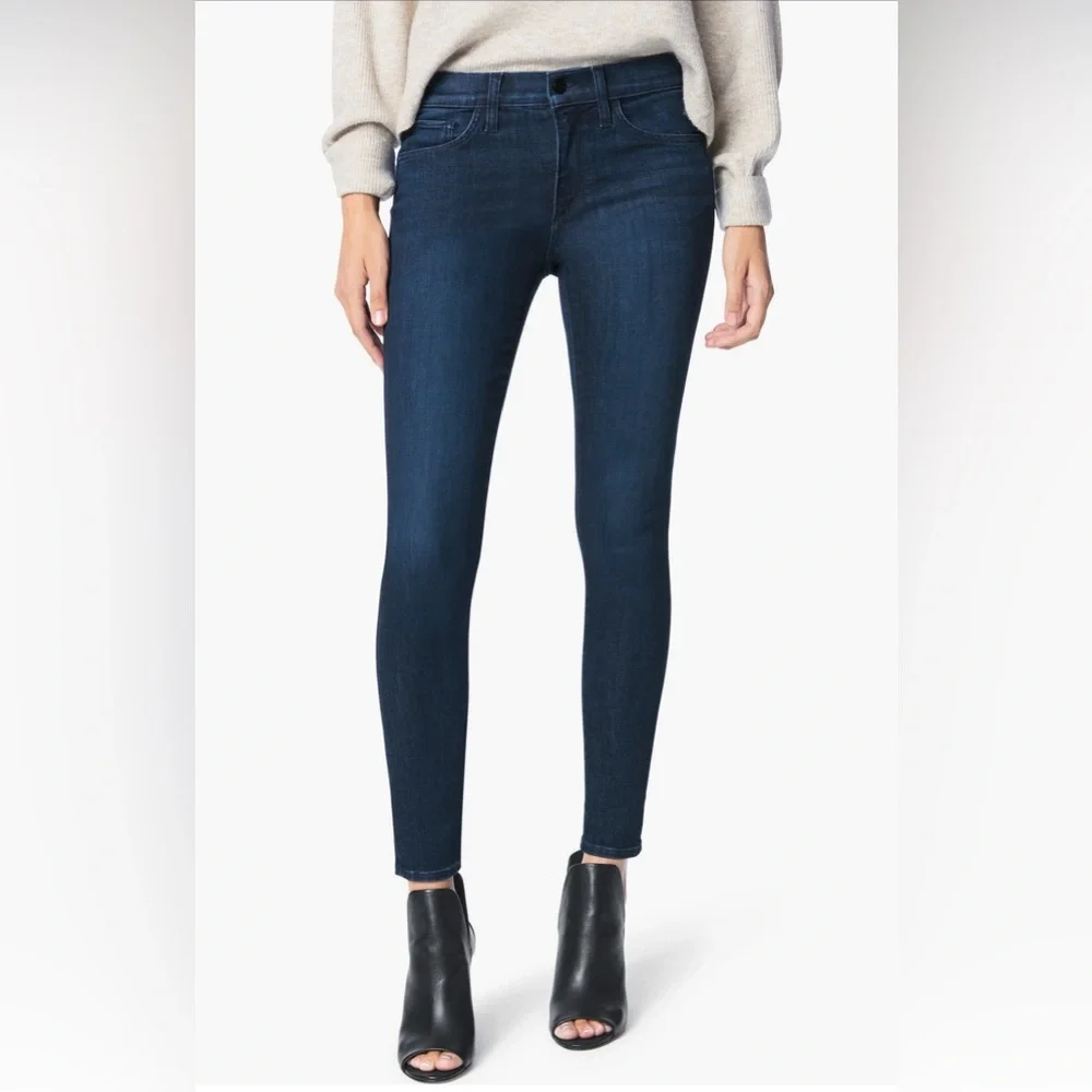 Joe’s Women High Rise Dark Blue Skinny Ankle Jeans Size 25 New